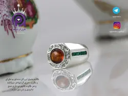 انگشتر نقره دستساز با مهر سازنده استاد گروه هنری آپ جواهر طرح تاج محل |