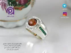 انگشتر نقره دستساز با مهر سازنده استاد گروه هنری آپ جواهر طرح تاج محل |
