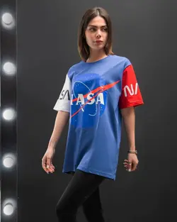 تیشرت آبی  TS1077 NASA