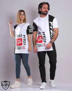 تیشرت سفید/مشکی TS2058 PTBOY