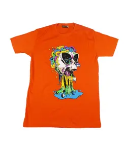 تیشرت نارنجی جمجمه TS1056