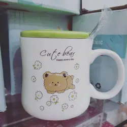 ماگ همراه با قاشق و سر cute bear – کد کالا 3385