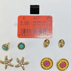 گوشواره های دریایی مجموعه ی 4 جفتی