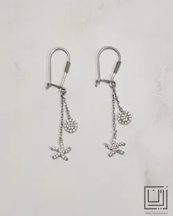 گوشوار جواهری آویز ستاره دریایی کد gog32