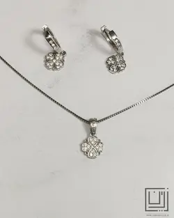 نیم ست جواهری گل چهار پر کد nserv18