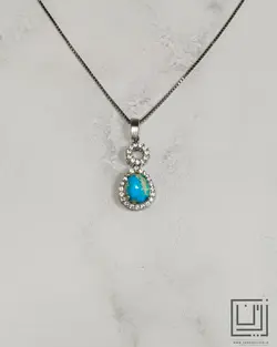 نیم ست جواهری اشکی فیروزه نیشابور کد nserv16