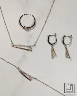 سرویس جواهری نقره آبکاری رز گلد کد nserv28