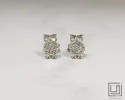 گوشواره جواهری جغد کد gog08