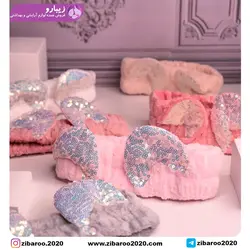 هدبند حوله ای مدل پولک دار - زیبارو فروش عمده لوازم آرایشی و بهداشتی