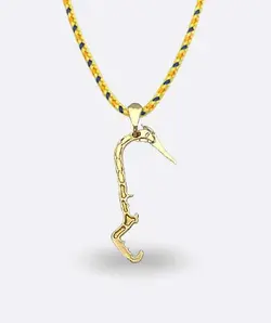 گردنبند برنجی طرح تبر گریول ارتفاع 35