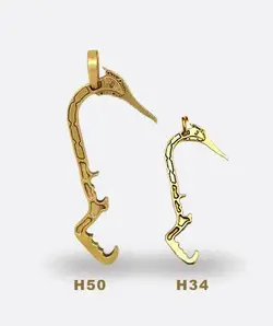 گردنبند برنجی طرح تبر گریول ارتفاع 35