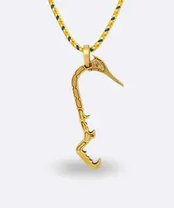 گردنبند برنجی طرح تبر گریول ارتفاع 50