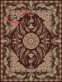 فرش1200 شانه طرح سیمرغ پاتریس