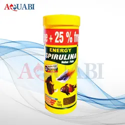 غذا ماهی آکواریوم انرژی اسپیرولینا مدیوم پلت spirulina pellet 100g