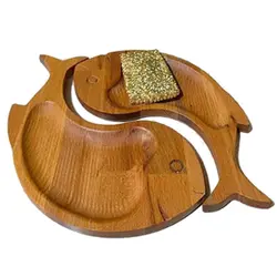 ظرف چوبی ماهی دو قلو