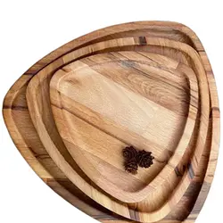 ست ظرف چوبی مثلثی