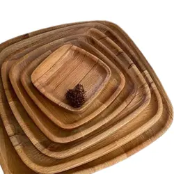 ست ظرف مربع چوبی