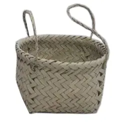 سبد حصیری استوانه ای