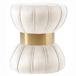 پاف استوانه ای کمر استیل سفید