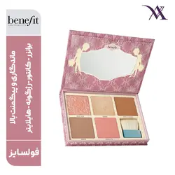 پالت رژگونه برنزر و هایلایتر بنفیت Benefit چیکلیدرز صورتی Bronze Squad