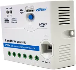 شارژکنترلر 30 آمپر 12/24 ولت PWM برند EPEVER مدل LS3024EU