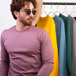 تیشرت آستین بلند پنبه ای طرح زارا رنگ کالباسی Zara cotton long sleeve T-shirt