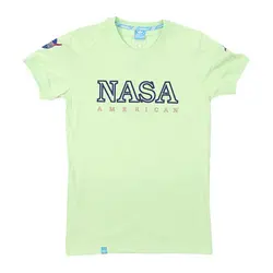 تیشرت آستین کوتاه ادیداس ناسا امریکن رنگ سبز فسفری ADIDAS short sleeve t-shirt