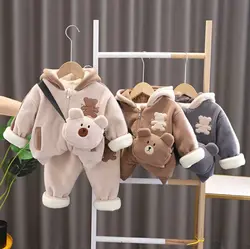 مشخصات، قیمت و خرید ست سویشرت و شلوار تدی کیف دار (داخل خز) - بانی بی بی