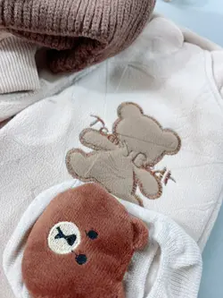 مشخصات، قیمت و خرید ست سویشرت و شلوار تدی کیف دار (داخل خز) - بانی بی بی