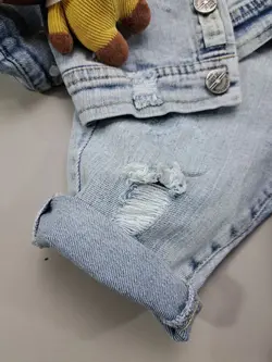 مشخصات، قیمت و خرید کت و شلوار جین زاپدار کمر کش - بانی بی بی