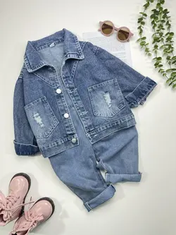 مشخصات، قیمت و خرید کت تک جین میکی پولکی خرگوش پولک دار - بانی بی بی