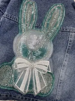 مشخصات، قیمت و خرید کت تک جین میکی پولکی خرگوش پولک دار - بانی بی بی