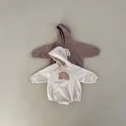 مشخصات، قیمت و خرید رامپر کلاهدار زیر دکمه دار رنگین کمان - بانی بی بی