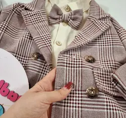 مشخصات، قیمت و خرید کت و شلوار مجلسی پسرانه همراه پاپیونی - بانی بی بی