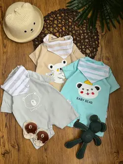 مشخصات، قیمت و خرید ست رامپر و دستمال گردن baby - بانی بی بی
