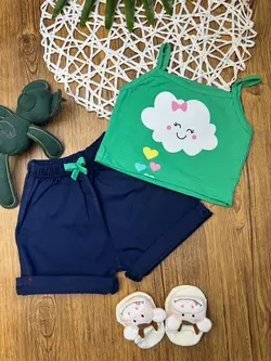 مشخصات، قیمت و خرید ست نیم تنه و شلوارک پاپیونی - بانی بی بی