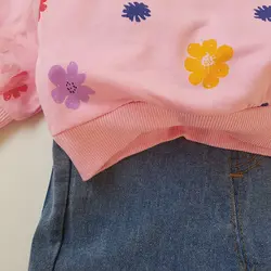 بلوز و شلوار گلدار دخترانه آستین پفکی