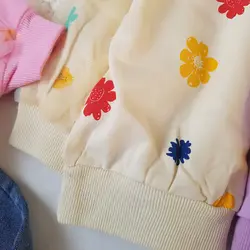 بلوز و شلوار گلدار دخترانه آستین پفکی