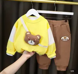 ست بلوز و شلوار همراه کیف خرسی