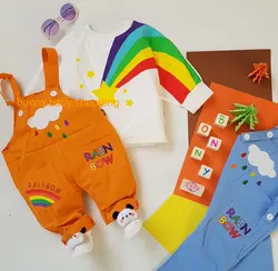 ست دو تیکه بلوز و بیلر رنگین کمان