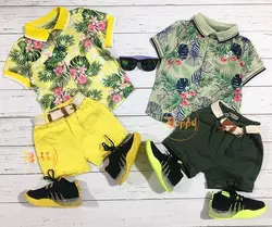 تیشرت و شلوارک هاوایی پسرانه