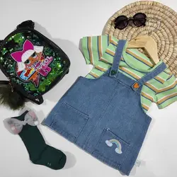 بیلر دامنی و تیشرت راهدار دخترانه