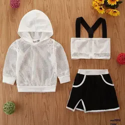 خرید و قیمت هودی و نیم تنه توری و دامن دخترانه - بانی بی بی