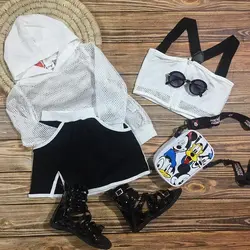 خرید و قیمت هودی و نیم تنه توری و دامن دخترانه - بانی بی بی