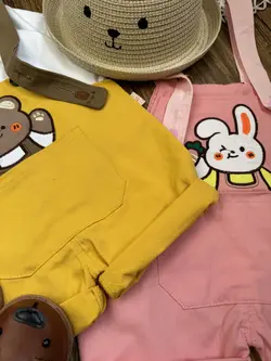 مشخصات، قیمت و خرید ست تیشرت و بیلر شلوارکی رنگی - بانی بی بی