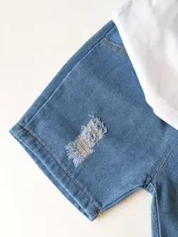 مشخصات، قیمت و خرید ست تیشرت پاندا و شلوارک جین - بانی بی بی