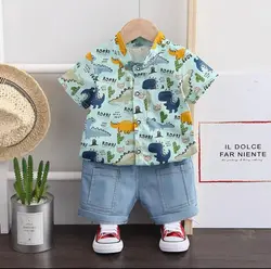 پیراهن دایناسور خوابالو کاکتوسی و شلوارک