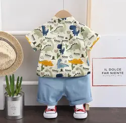 پیراهن دایناسور خوابالو کاکتوسی و شلوارک