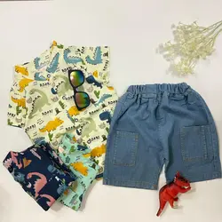 پیراهن دایناسور خوابالو کاکتوسی و شلوارک