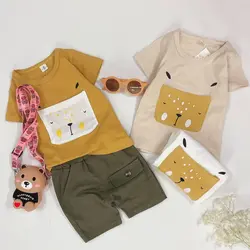 خرید و قیمت ست تیشرت خرسی و شلوارک تک جیب - بانی بی بی